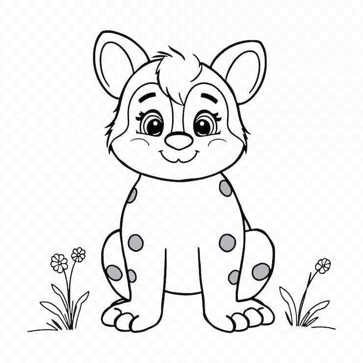 Adorable Baby Wild Cat Coloring Page 1364552 1683