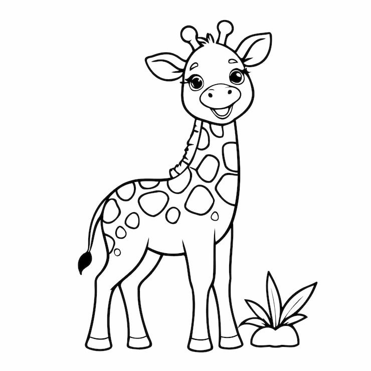 Adorable Giraffe Doodle Toddlers Colouring Pages 925324 8567