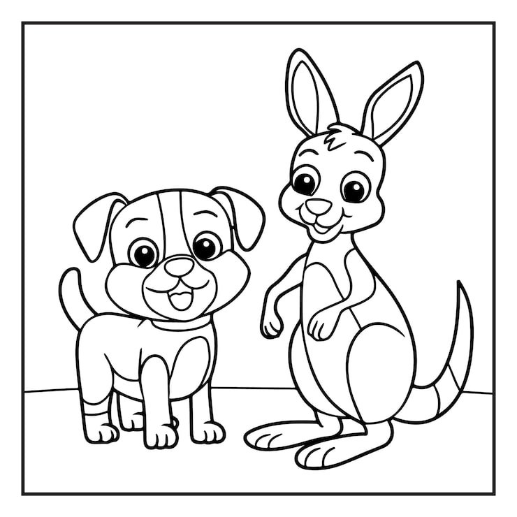 Adorable Illustrations Cute Dogs Coloring Page Kids 1115945 291