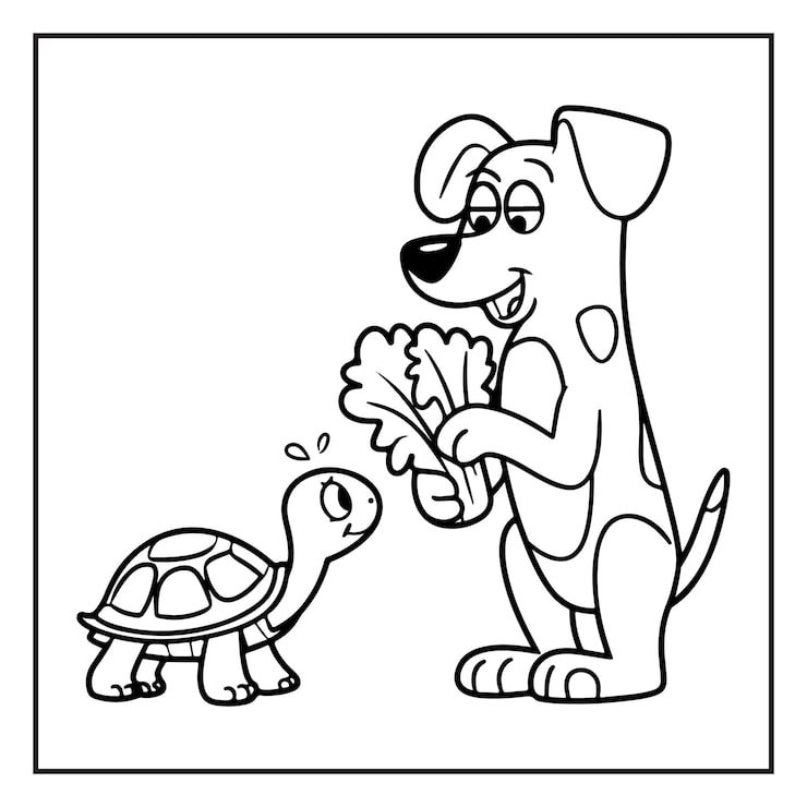 Adorable Illustrations Cute Dogs Coloring Page Kids 1115945 302