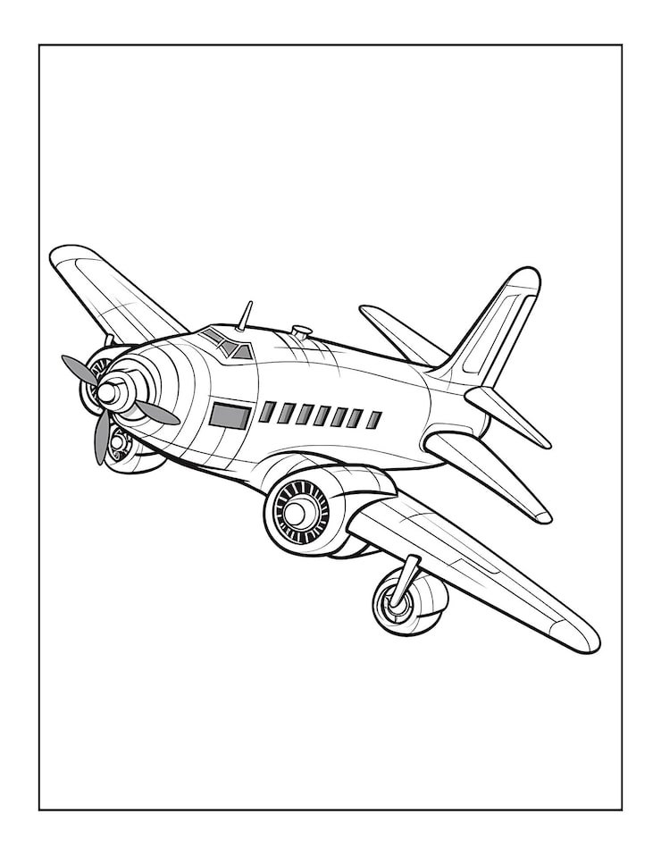 Airplane Coloring Pages Kdp 588554 8834