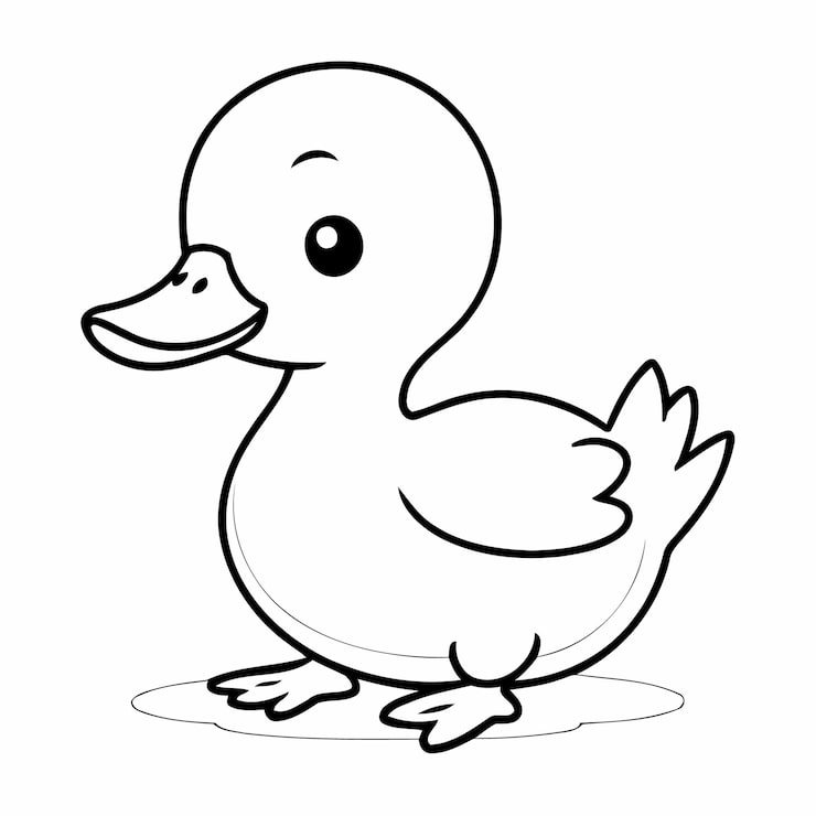Amazing Duck Doodle Toddlers Colouring Page 925324 9364