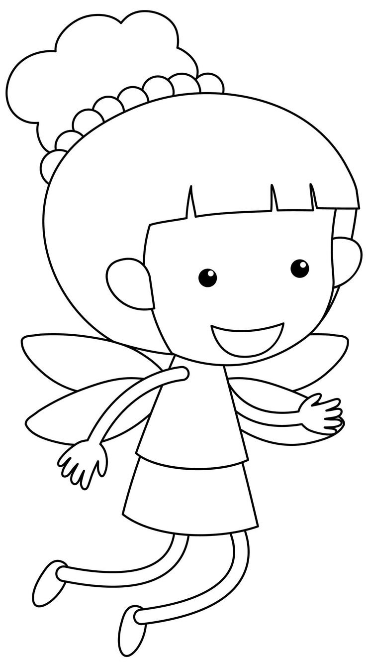 Angel Black White Doodle Character 1639 31728
