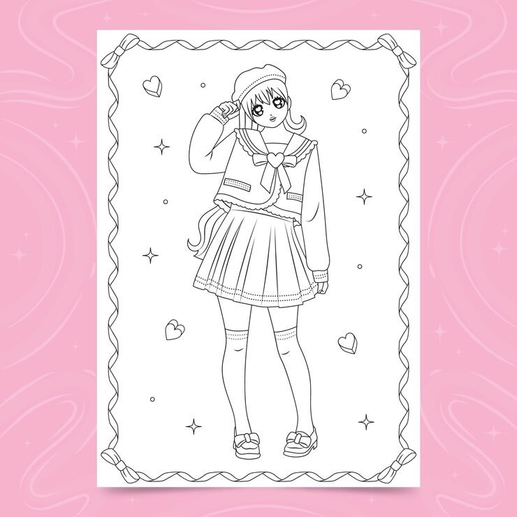 Anime Coloring Pages Illustration 23 2151298062