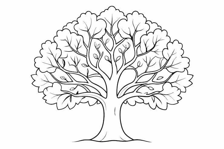 Autumn Tree With Autumn Theme Illustration White Background 272204 4551