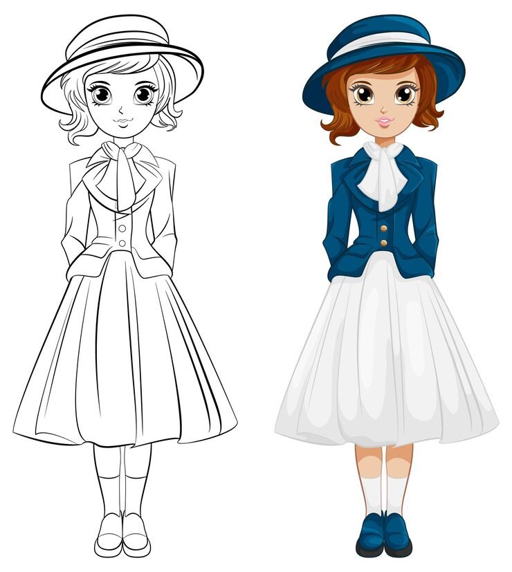 Beautiful Woman Vintage Outfit 1308 148618