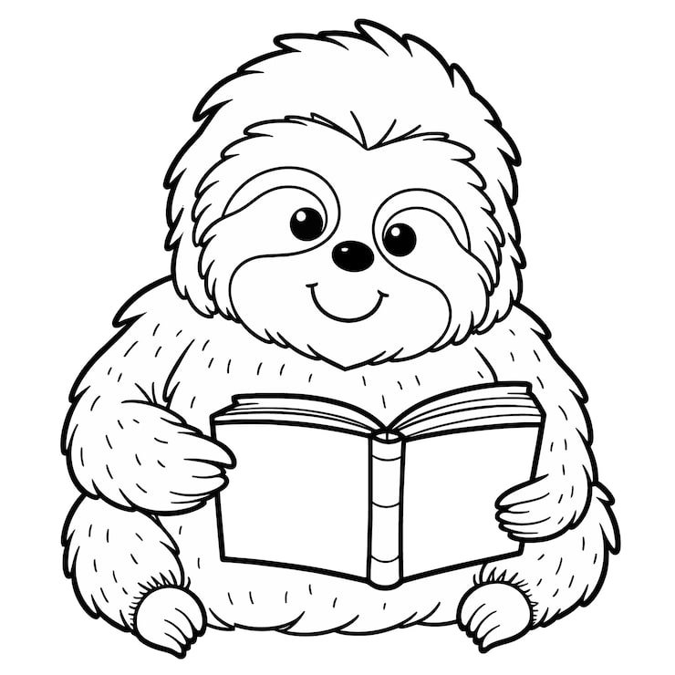 Black White Drawing Bear Holding Book 1166600 1187