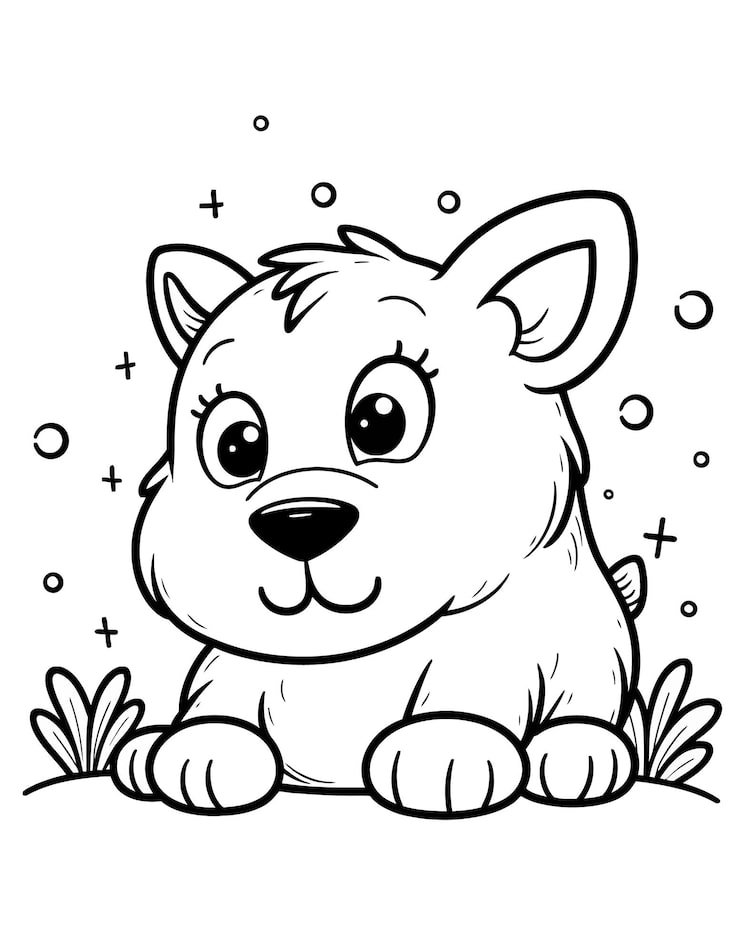 Black White Drawing Cartoon Character With Black Background 1166600 1197