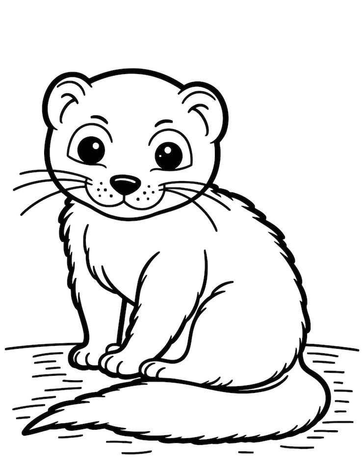 Black White Drawing Cat With Black Nose White Outline 1166600 883
