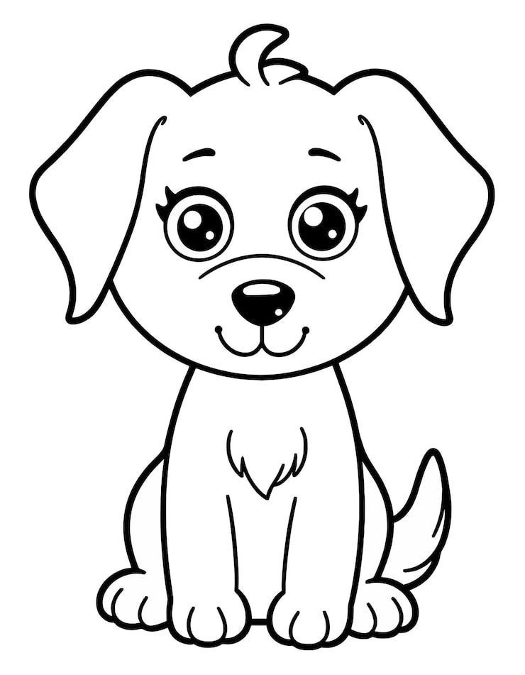 Black White Drawing Dog With Big Eyes Big Brown Nose 1166600 1168