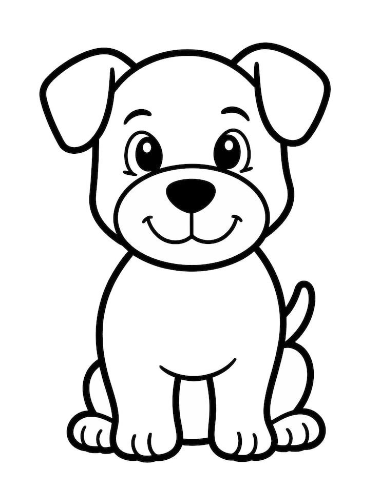 Black White Drawing Dog With Big Smile 1166600 997