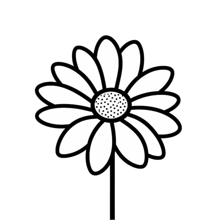 Black White Drawing Flower With White Dot It 1166600 768