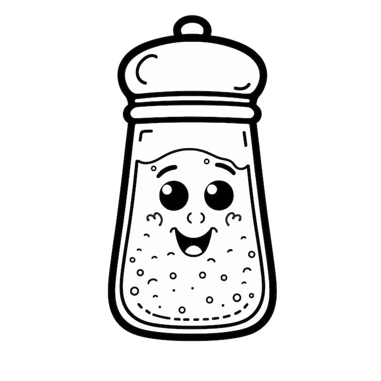 Black White Drawing Jar Food With Smiley Face It 1166600 810