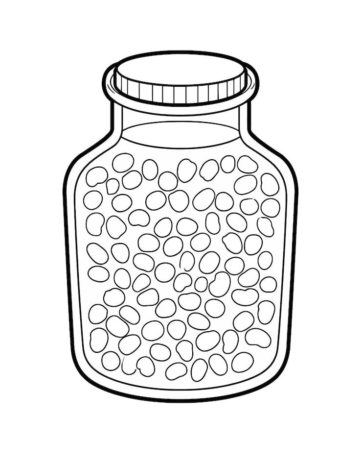 Black White Drawing Jar Olives With White Background 1166600 827