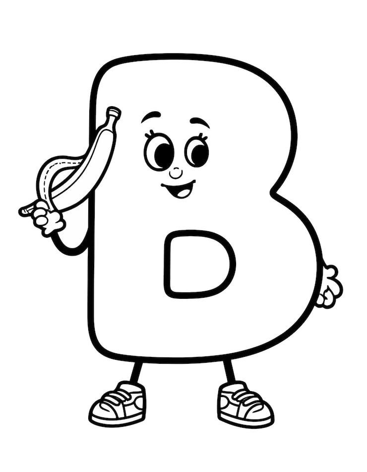Black White Drawing Letter B With Toothbrush It 1166600 802