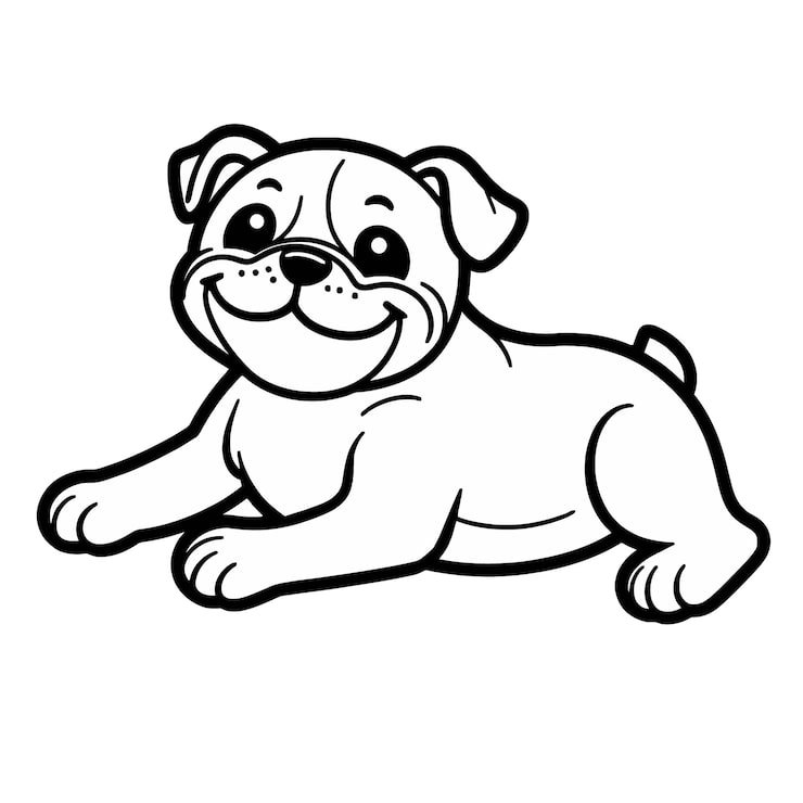 Black White Drawing Pug Dog With White Background 1166600 897