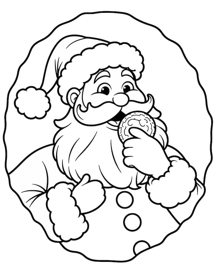 Black White Drawing Santa Holding Microphone 1166600 801