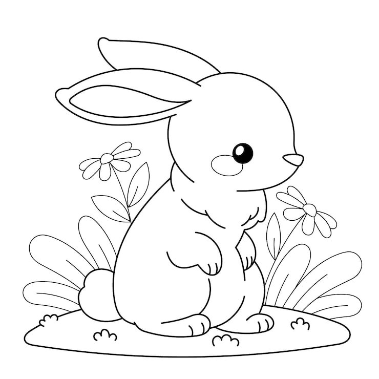 Bunny Coloring Book Illustration 23 2150074578