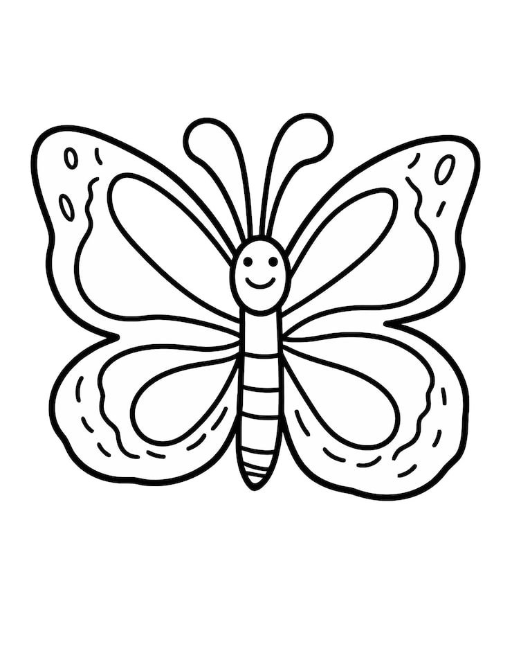 Butterfly Drawing With White Background That Says Butterfly 1166600 823