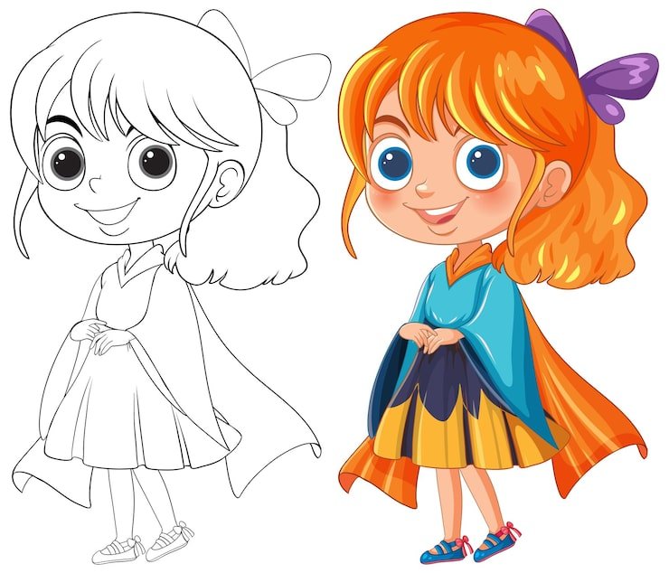 Butterfly Girl Color Sketch 1308 168462