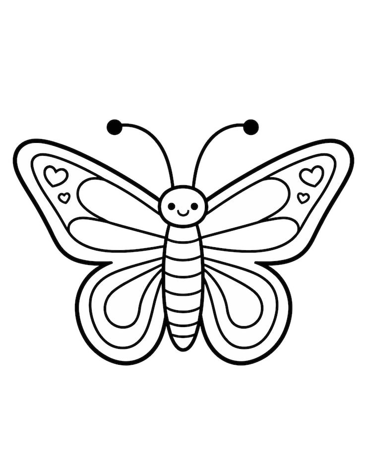 Butterfly With Hearts Wings Words Butterfly 1166600 853