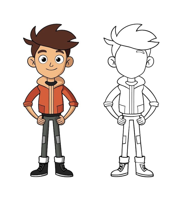 Cartoon Boy Character Illustration 1305298 45635
