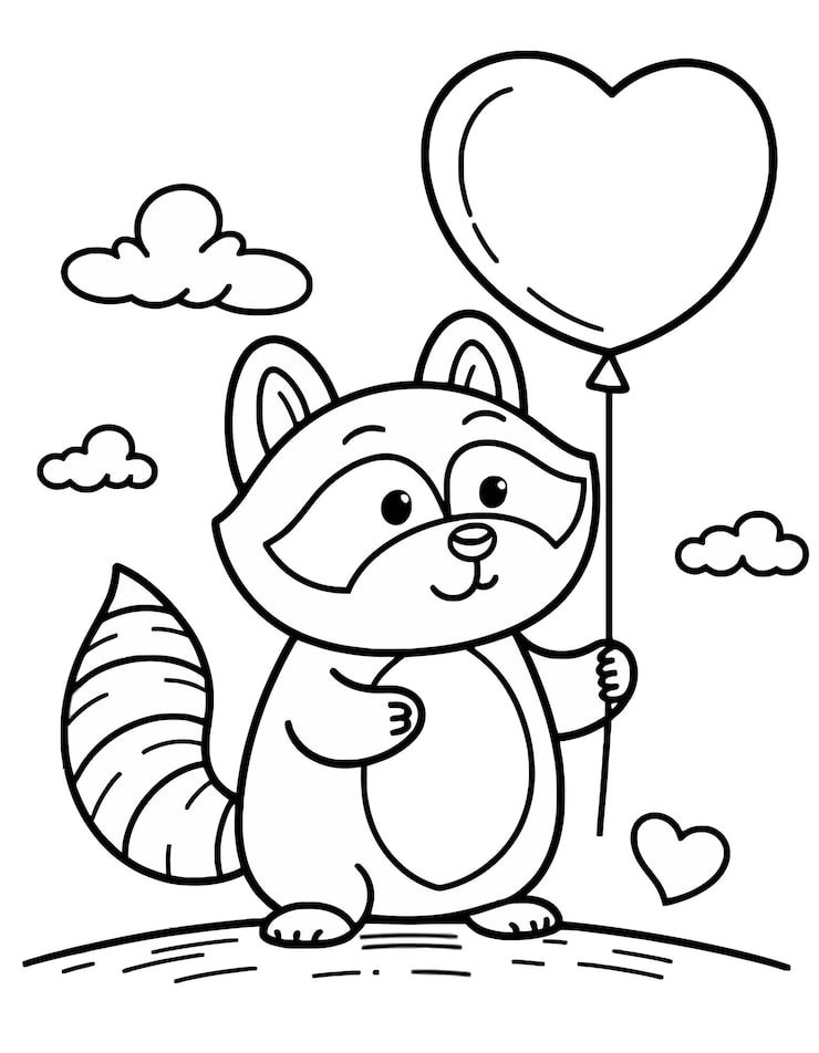 Cartoon Cat With Balloon Balloon That Says Word 1166600 808