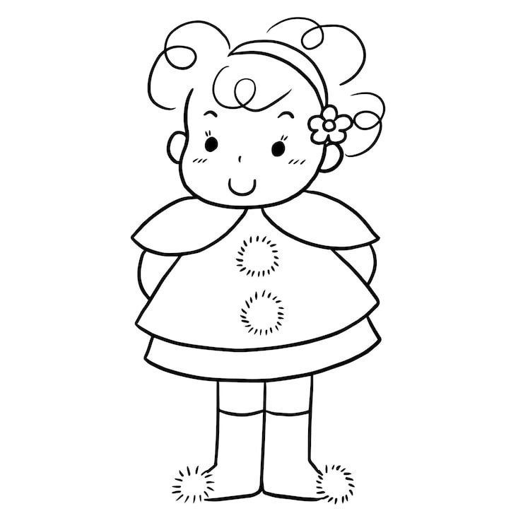 Cartoon Cute Doodle Coloring Page Kawaii Anime Illustration Clipart Character Chibi Drawing Manga 51194 744