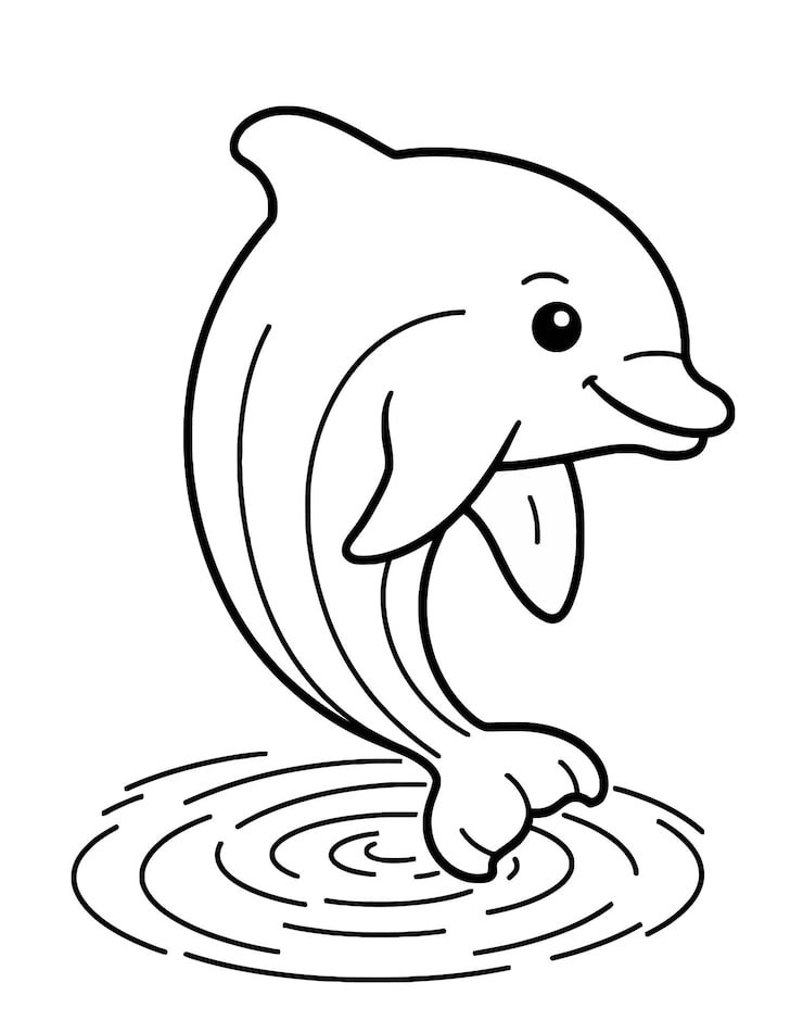 Cartoon Dolphin With Open Mouth Shark Bottom 1166600 916