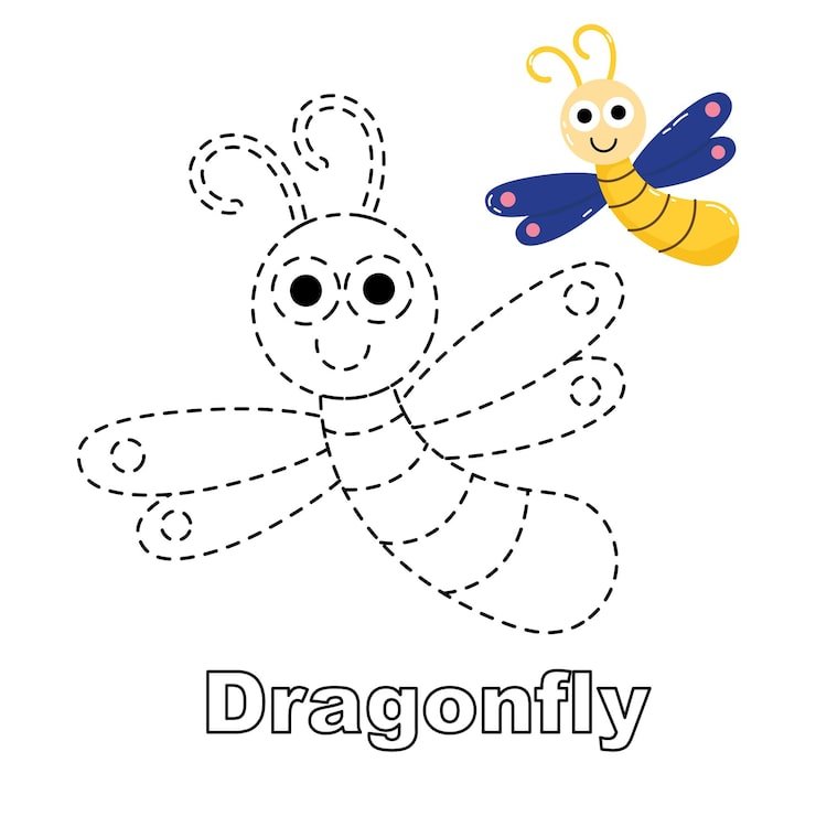 Cartoon Drawing Dragonfly Bee 403715 831