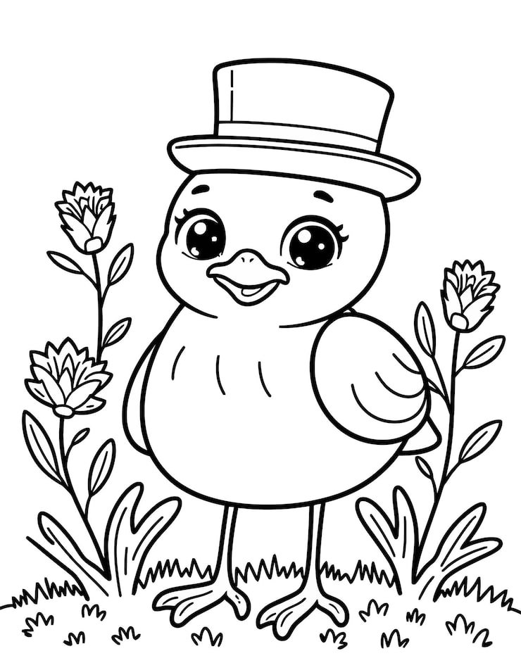 Cartoon Drawing Duck With Hat It 1166600 797