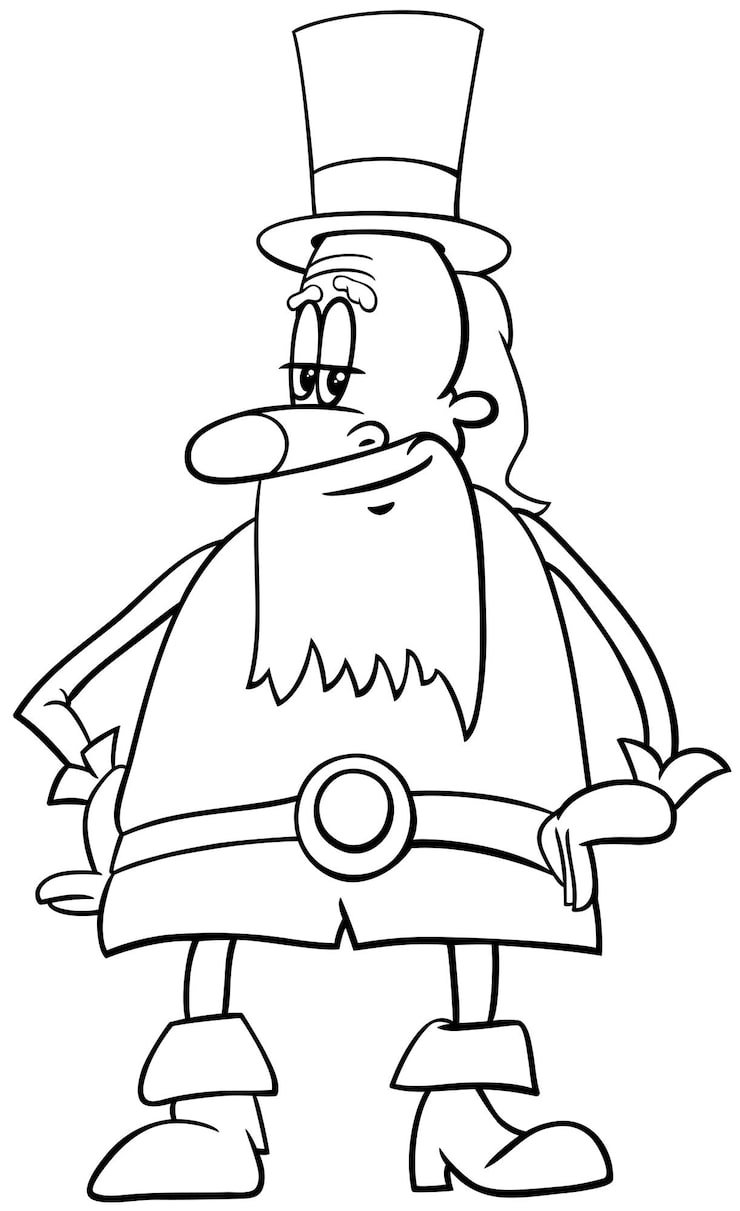Cartoon Leprechaun Saint Patrick Day Coloring Page 11460 15902
