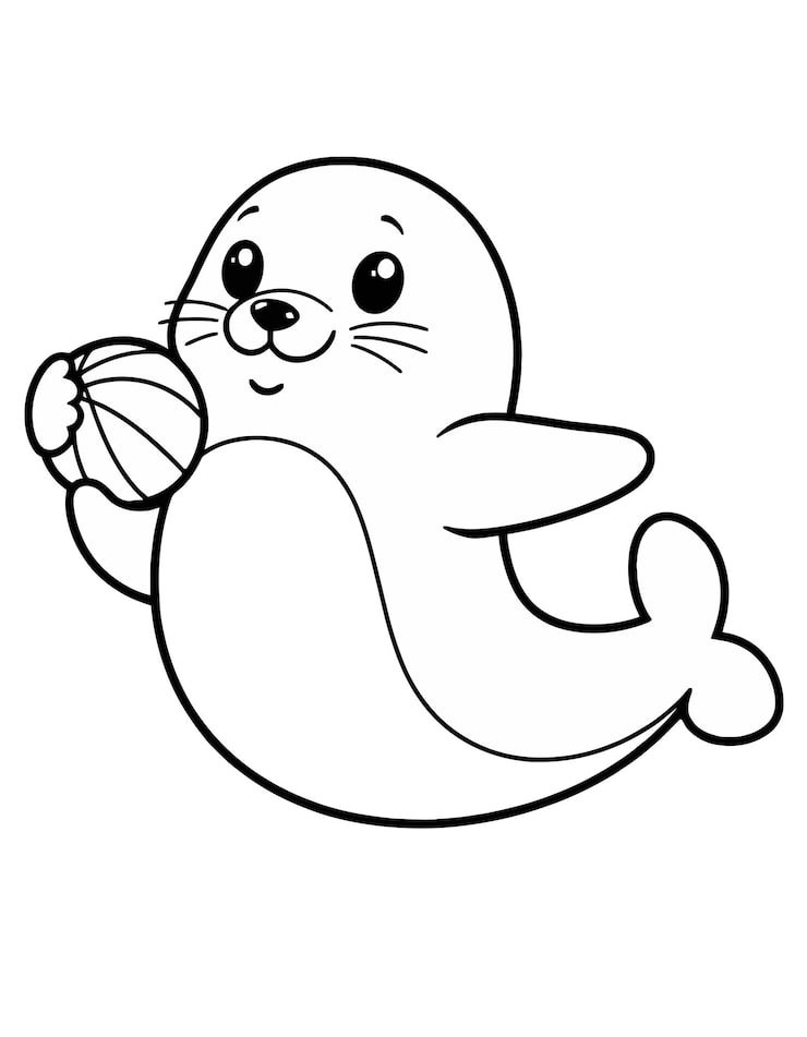 Cartoon Sea Turtle With Ball Its Hand 1166600 1193