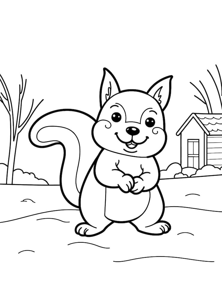 Cartoon Squirrel With House Background 1166600 1166