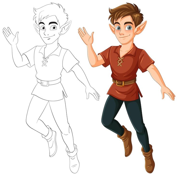 Charming Elf Character Vector Illustration 1308 181872