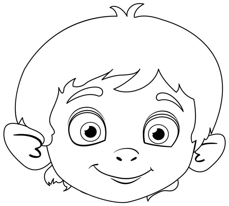 Cheerful Cartoon Child Face Illustration 1308 163573