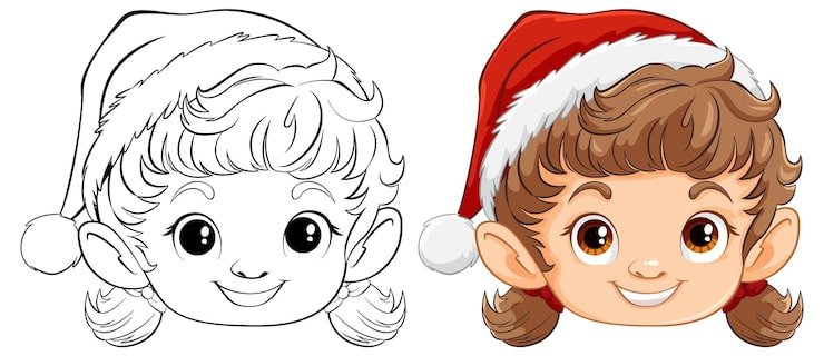 Cheerful Christmas Elf Illustration 1308 163736