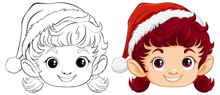 Cheerful Christmas Elf Illustration 1308 165226