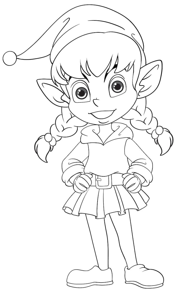 Cheerful Christmas Elf Vector Illustration 1308 164361