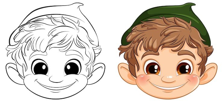 Cheerful Elf Boy Vector Illustration 1308 165299