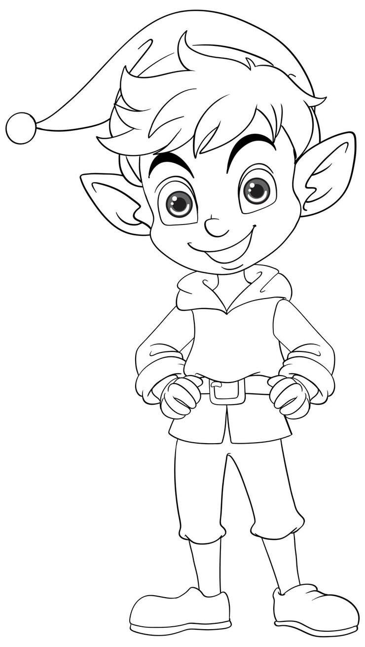 Cheerful Elf Ready Coloring 1308 164691