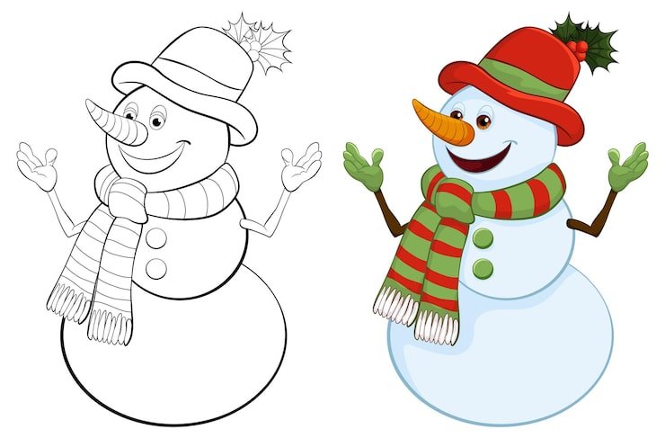 Cheerful Snowmen Winter Attire 1308 163585