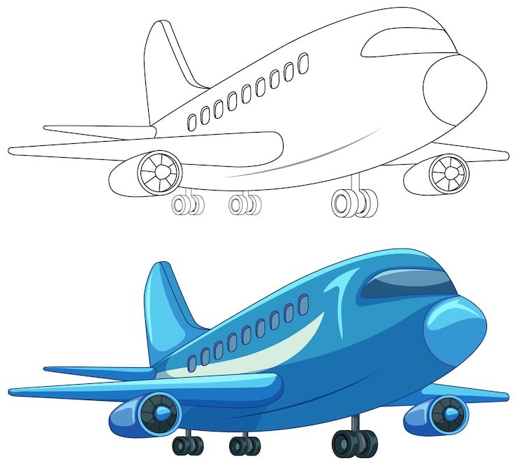 Colorful Cartoon Airplane Illustration 1308 165109