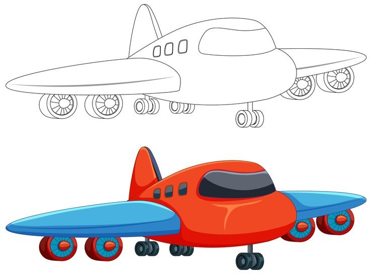 Colorful Cartoon Airplane Illustration 1308 165504