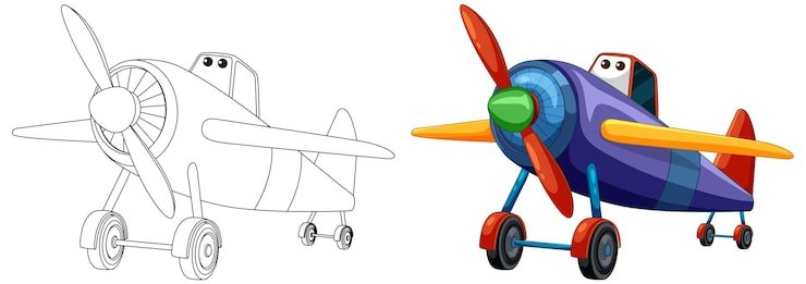 Colorful Cartoon Airplane Transformation 1308 164509