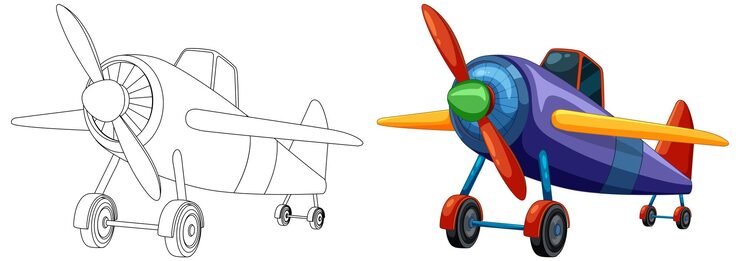 Colorful Cartoon Airplane Transformation 1308 168900