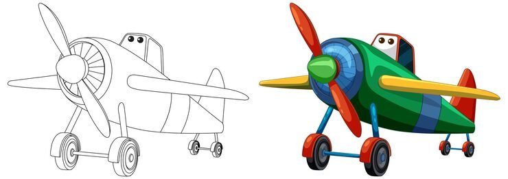 Colorful Cartoon Airplanes Ready Takeoff 1308 166842