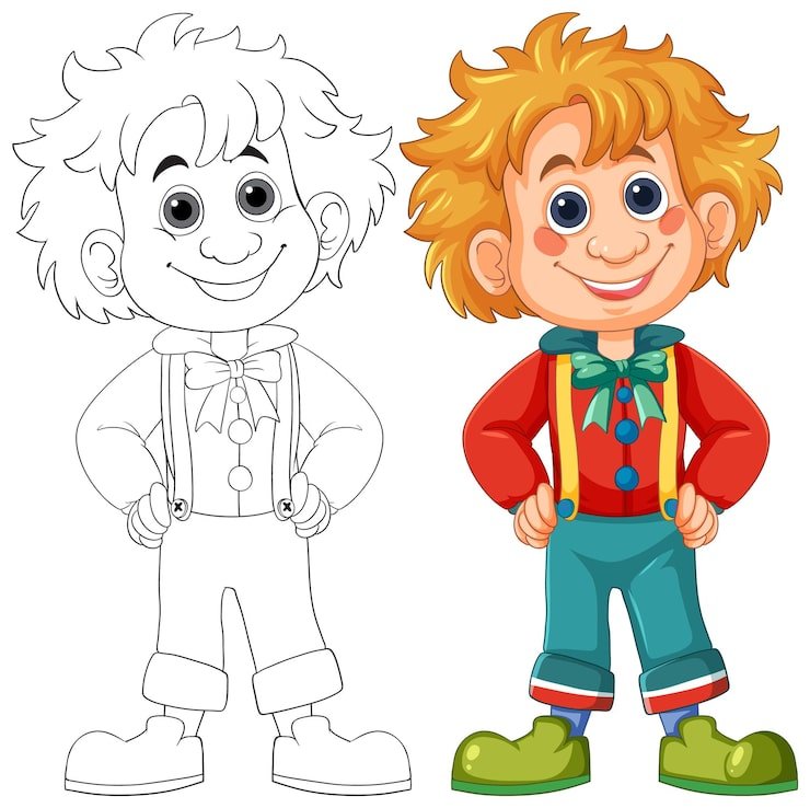 Colorful Clown Character Illustration 1308 169108