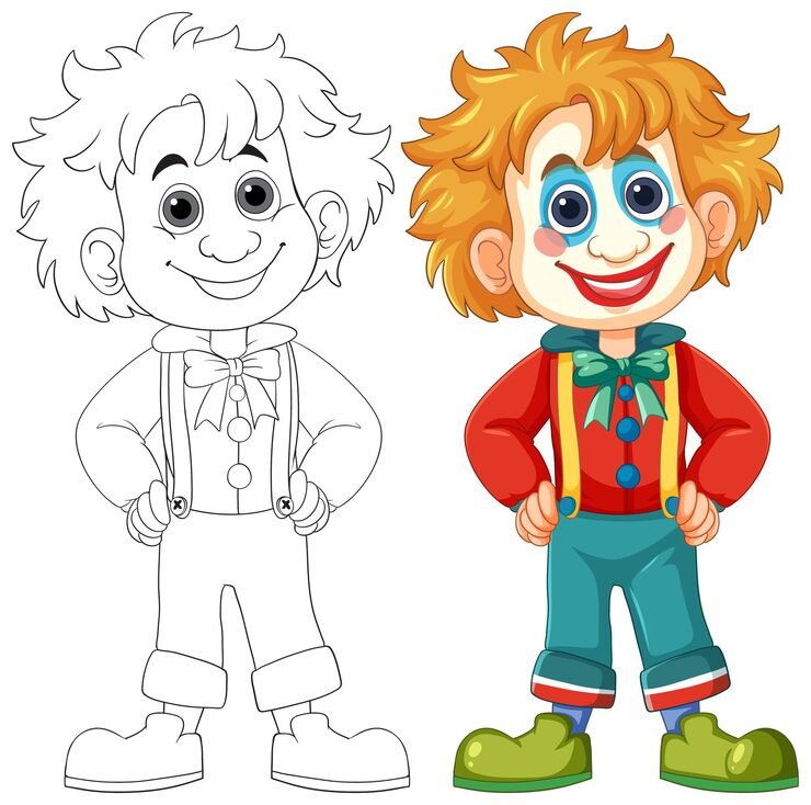 Colorful Clown Character Illustration 1308 169435