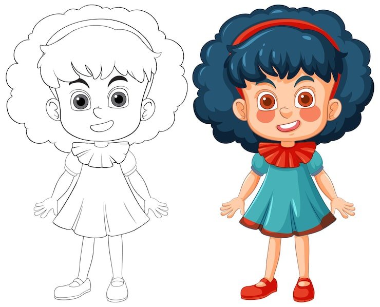 Colorful Clown Girl Illustration 1308 169287